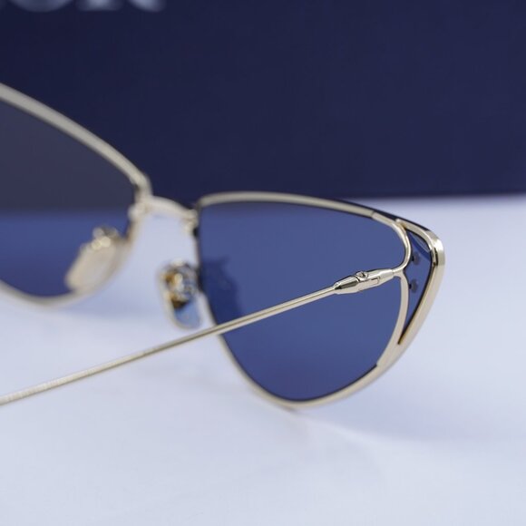 Dior MISSDIOR B1U B0B0 Cat Eye Sunglasses – Gold/Blue - Picture 10 of 11